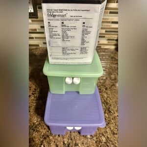 Tupperware Fridgesmart Small & Medium Green and Purple!